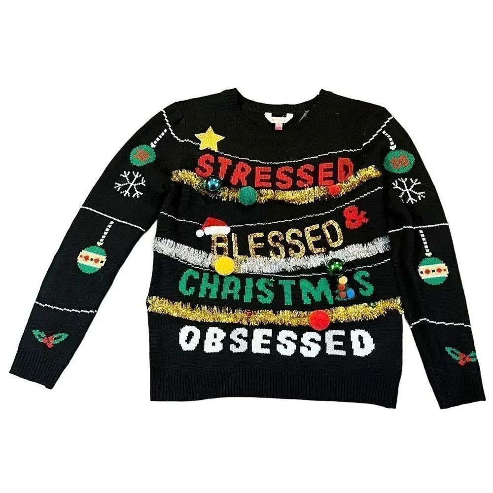 NO BO No Boundaries Christmas Sweater XL 15-17
